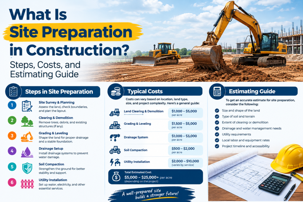 Construction Site Preparation Infographic