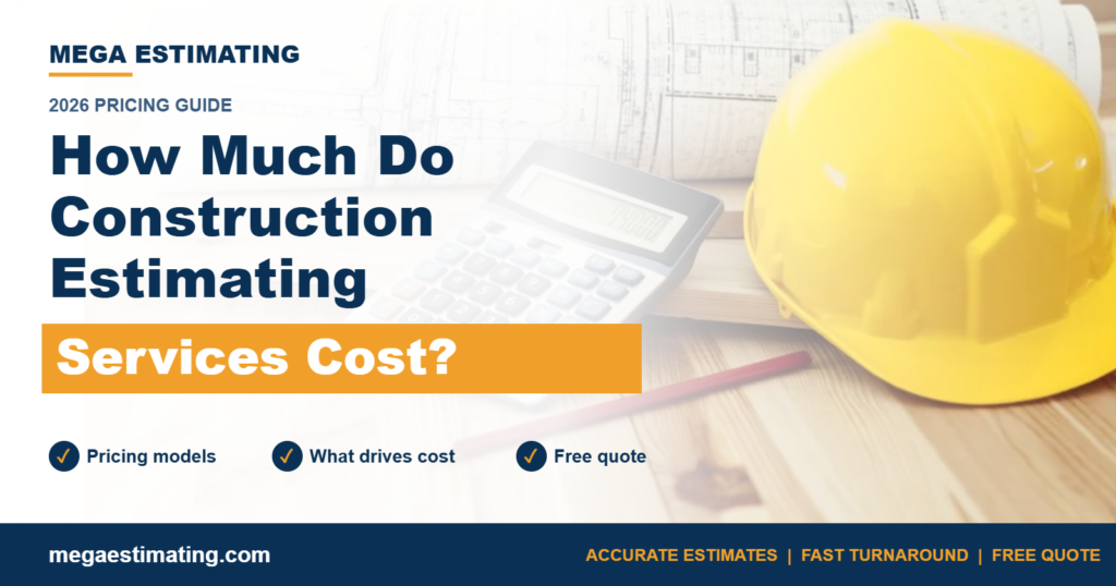 How much do construction estimating services cost in 2026 - Mega Estimating guide